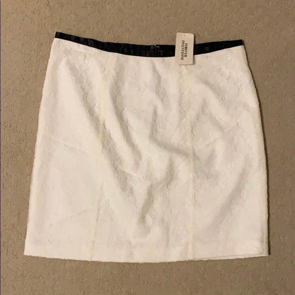 White lace skirt
